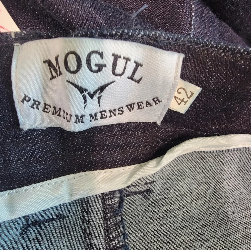 Mens Mogul Blue Denim Jeans Size 42 New W/Tags